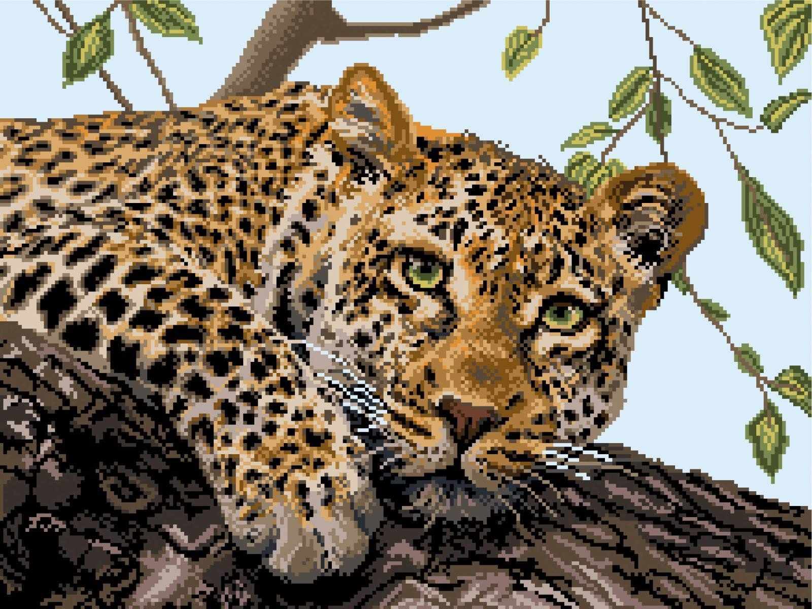 Леопард рисунок простой