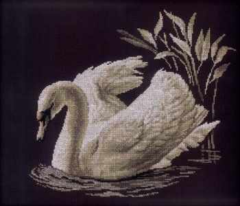 Набор алмазная вышивка Лебеди у реки ТМ Алмазная мозаика (DMF-336, На подрамнике)