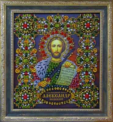Б-1030 Икона великий князь Александр Невский Набор для вышивки бисером